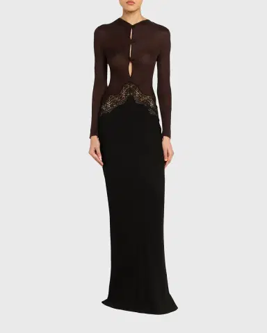 Christopher Esber Open-Twist Lace Long-Sleeve Dress | Thumbnail 6 Christopher Esber Open-Twist Lace Long-Sleeve Dress | Thumbnail 6