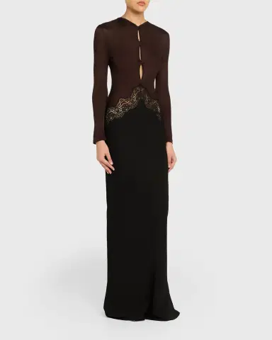 Christopher Esber Open-Twist Lace Long-Sleeve Dress | Thumbnail 8 Christopher Esber Open-Twist Lace Long-Sleeve Dress | Thumbnail 8