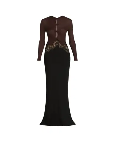 Christopher Esber Open-Twist Lace Long-Sleeve Dress | Thumbnail 1 Christopher Esber Open-Twist Lace Long-Sleeve Dress | Thumbnail 1