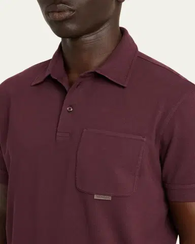 Moncler en's Short-Sleeved Cotton Polo Shirt | Thumbnail 5 Moncler en's Short-Sleeved Cotton Polo Shirt | Thumbnail 5