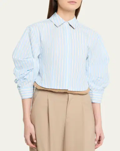 SIMKHAI Boone Stripe Combo Shirt | Thumbnail 4