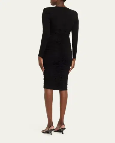 L'Agence Paityn Shirred Stretch Jersey Dress | Thumbnail 3 L'Agence Paityn Shirred Stretch Jersey Dress | Thumbnail 3