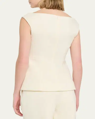 Proenza Schouler Mariam Wool Scuba V-Neck Top | Thumbnail 3