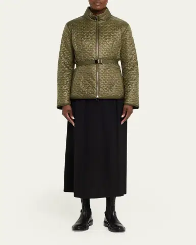 Moncler Geranium Floral-Quilted Short Down Jacket | Thumbnail 2 Moncler Geranium Floral-Quilted Short Down Jacket | Thumbnail 2