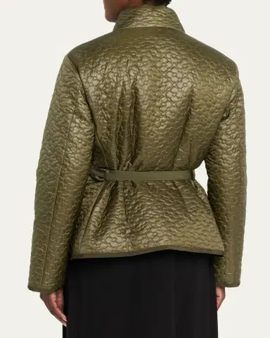 Moncler Geranium Floral-Quilted Short Down Jacket | Thumbnail 3 Moncler Geranium Floral-Quilted Short Down Jacket | Thumbnail 3