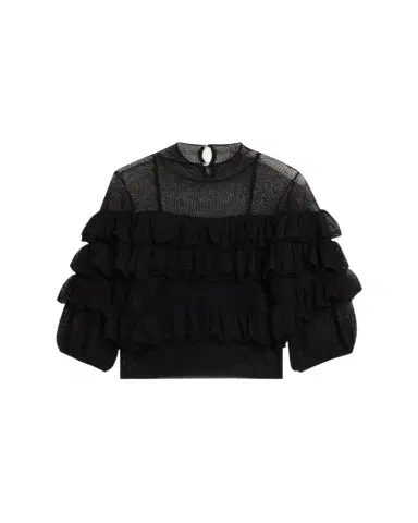 Ulla Johnson Corinna Mock-Neck Tiered Ruffle Top | Thumbnail 1 Ulla Johnson Corinna Mock-Neck Tiered Ruffle Top | Thumbnail 1