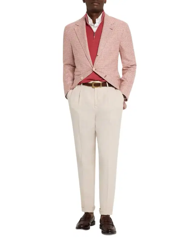 Brunello Cucinelli Men 's Wool Straight-Leg Pleated Pants