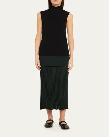 Proenza Schouler Federica Micro-Pleated Knit Turtleneck Top | Thumbnail 2 Proenza Schouler Federica Micro-Pleated Knit Turtleneck Top | Thumbnail 2