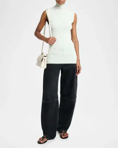 Proenza Schouler Federica Micro-Pleated Knit Turtleneck Top | Thumbnail 6 Proenza Schouler Federica Micro-Pleated Knit Turtleneck Top | Thumbnail 6