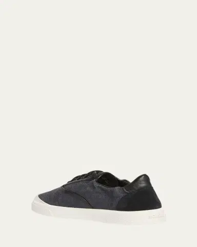 Moncler Men's Vera Leisure Denim Low-Top Sneakers | Thumbnail 4 Moncler Men's Vera Leisure Denim Low-Top Sneakers | Thumbnail 4