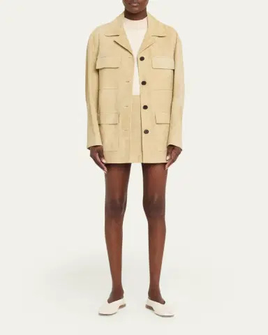 Arma Sendy Button-Down Suede Jacket | Thumbnail 2