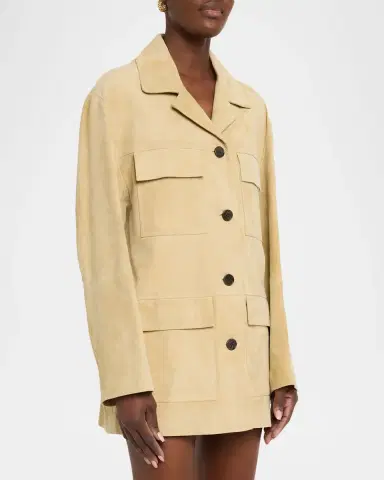 Arma Sendy Button-Down Suede Jacket | Thumbnail 10