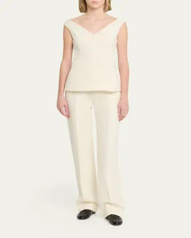 Proenza Schouler Zee Tapered Wool Scuba Pants | Thumbnail 2
