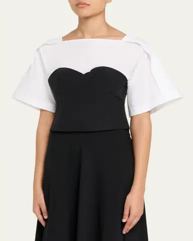 Simkhai Hallen Short-Sleeve Combo Top | Thumbnail 4