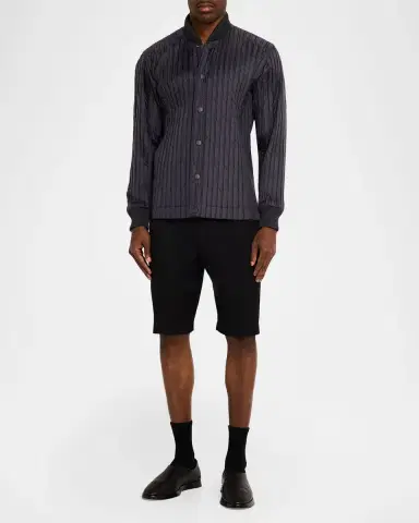 Homme Plisse Issey Miyake Men's Padded Pleats Bomber Jacket | Thumbnail 6 Homme Plisse Issey Miyake Men's Padded Pleats Bomber Jacket | Thumbnail 6