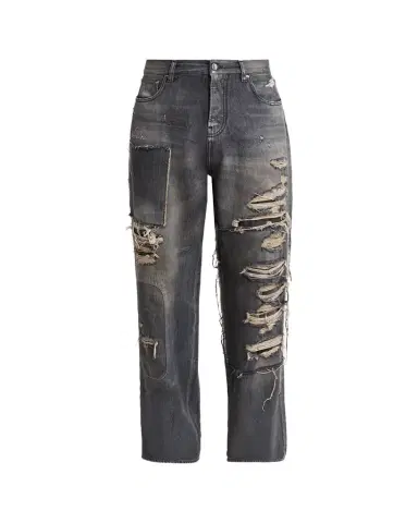AMIRI Men's Distressed Stretch Straight-Fit Jeans | Thumbnail 1 AMIRI Men's Distressed Stretch Straight-Fit Jeans | Thumbnail 1