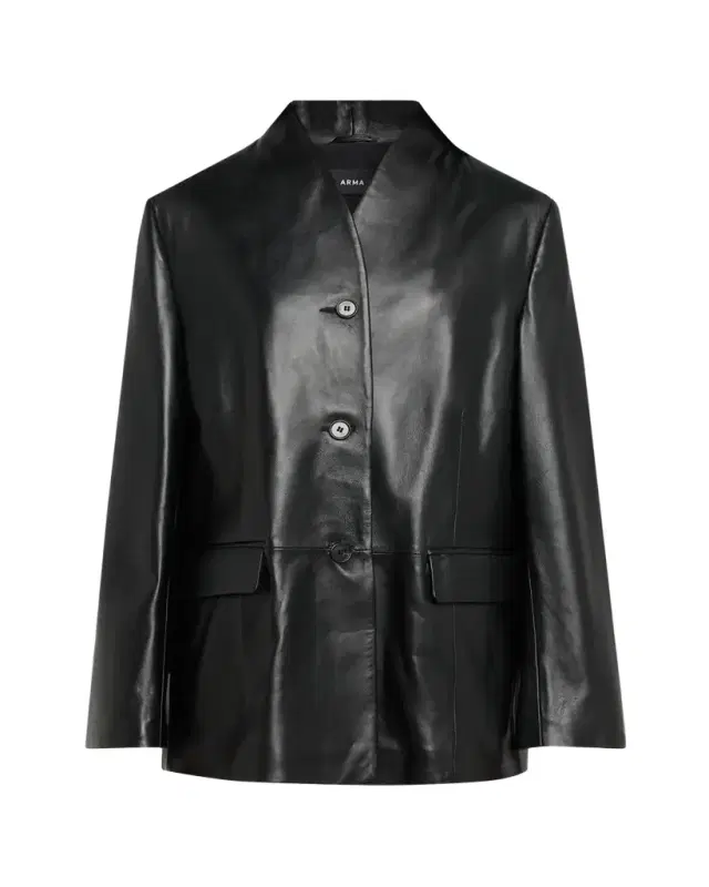 Arma Juno Button-Down Leather Jacket