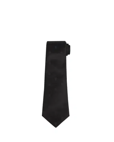 Alexander McQueen Men's Satin Skull Jacquard Tie | Thumbnail 1