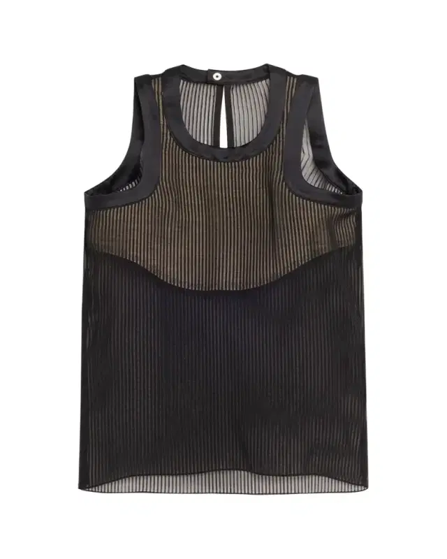 SACAI Striped Chiffon Tank Top