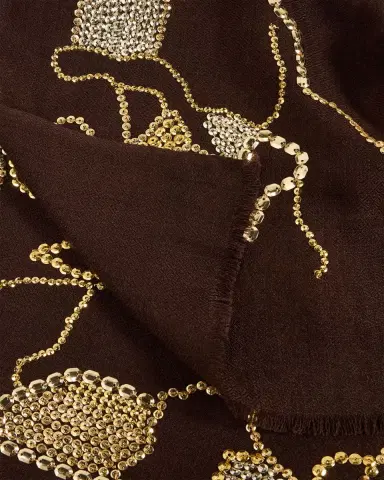 Janavi India Glow Blossom Embroidered Merino Wool Wrap | Thumbnail 4