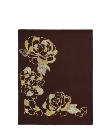 Janavi India Glow Blossom Embroidered Merino Wool Wrap | Thumbnail 1