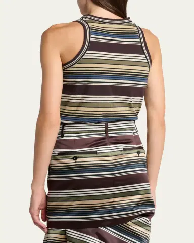 sacai Horizontal Striped Tank Top | Thumbnail 3