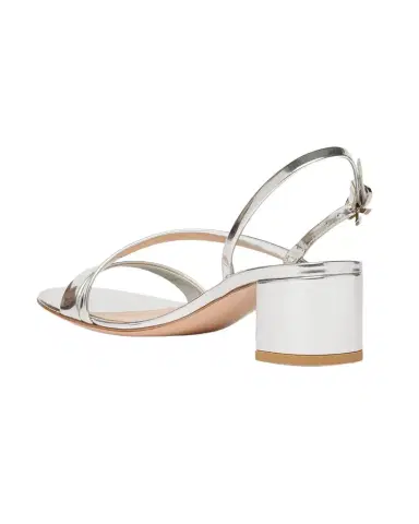 Gianvito Rossi 45mm Betsy Metallic Leather Sandals | Thumbnail 1 Gianvito Rossi 45mm Betsy Metallic Leather Sandals | Thumbnail 1