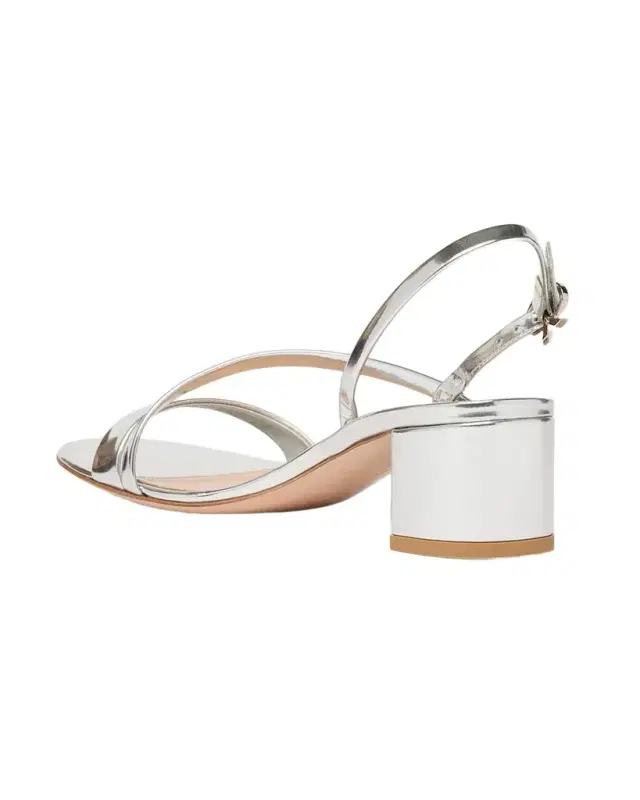 45mm Betsy Metallic Leather Sandals