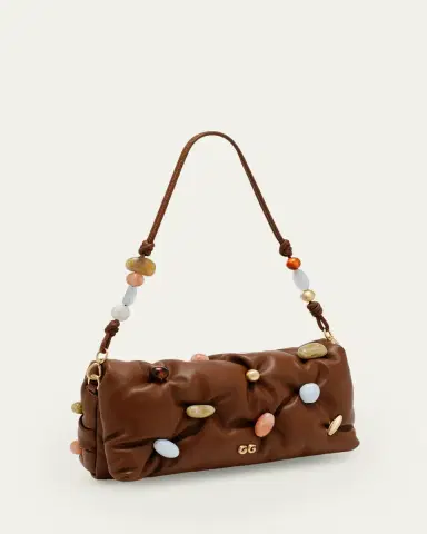 Cult Gaia Amalia Acrylic Bead-Embellished Leather Clutch Bag | Thumbnail 2 Cult Gaia Amalia Acrylic Bead-Embellished Leather Clutch Bag | Thumbnail 2