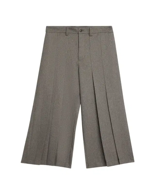 Men's Wool Like Light Pleated Trousers