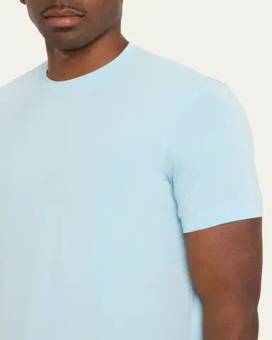 Giorgio Armani Men's Short-Sleeved Cotton Jersey T-Shirt | Thumbnail 5 Giorgio Armani Men's Short-Sleeved Cotton Jersey T-Shirt | Thumbnail 5