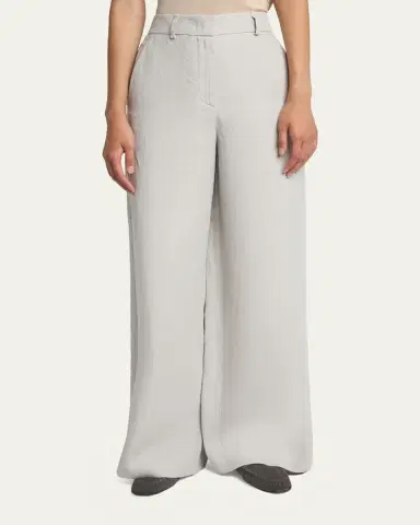 Giorgio Armani Linen Straight-Leg Trousers | Thumbnail 4 Giorgio Armani Linen Straight-Leg Trousers | Thumbnail 4