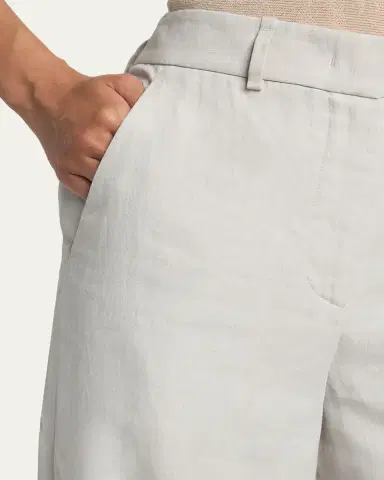 Giorgio Armani Linen Straight-Leg Trousers | Thumbnail 5 Giorgio Armani Linen Straight-Leg Trousers | Thumbnail 5