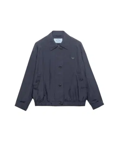 Prada Silk Zip-Up Bomber Jacket | Thumbnail 1 Prada Silk Zip-Up Bomber Jacket | Thumbnail 1
