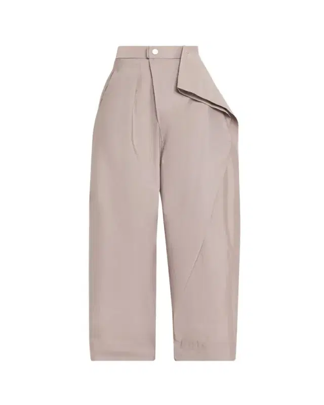 Akimbo Asymmetric Wide-Leg Twill Pants