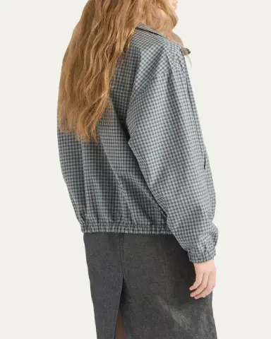 Prada Check Cotton Zip Jacket | Thumbnail 3 Prada Check Cotton Zip Jacket | Thumbnail 3