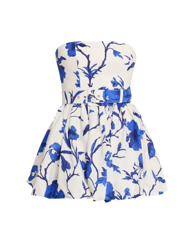 Swan Strapless Mini Bubble Dress