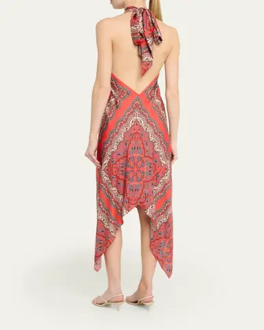 Cara Cara Twist Printed Silk Scarf Dress | Thumbnail 3 Cara Cara Twist Printed Silk Scarf Dress | Thumbnail 3