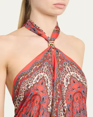 Cara Cara Twist Printed Silk Scarf Dress | Thumbnail 5 Cara Cara Twist Printed Silk Scarf Dress | Thumbnail 5