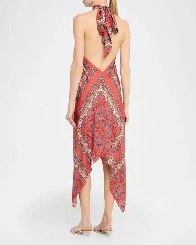 Cara Cara Twist Printed Silk Scarf Dress | Thumbnail 7 Cara Cara Twist Printed Silk Scarf Dress | Thumbnail 7