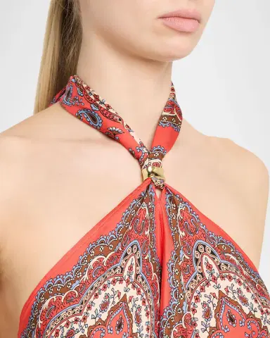Cara Cara Twist Printed Silk Scarf Dress | Thumbnail 9 Cara Cara Twist Printed Silk Scarf Dress | Thumbnail 9