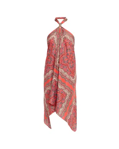 Cara Cara Twist Printed Silk Scarf Dress | Thumbnail 1 Cara Cara Twist Printed Silk Scarf Dress | Thumbnail 1