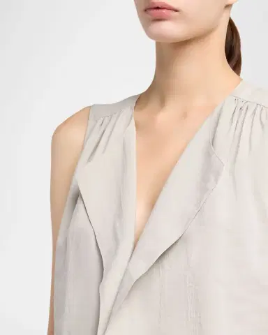 Giorgio Armani Sleeveless Silk Maxi Shirtdress | Thumbnail 9 Giorgio Armani Sleeveless Silk Maxi Shirtdress | Thumbnail 9