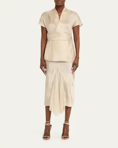 Rick Owens Short-Sleeve Wrap Top | Thumbnail 2 Rick Owens Short-Sleeve Wrap Top | Thumbnail 2
