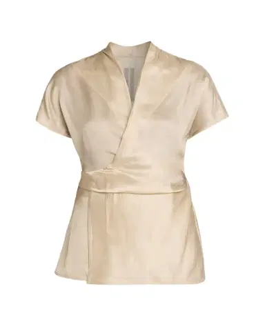 Rick Owens Short-Sleeve Wrap Top | Thumbnail 1 Rick Owens Short-Sleeve Wrap Top | Thumbnail 1