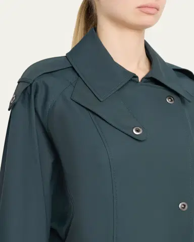 TWP Long Bogie Trench Coat in Water-Repellent Twill | Thumbnail 5 TWP Long Bogie Trench Coat in Water-Repellent Twill | Thumbnail 5