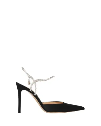 Gianvito Rossi 105mm Satin Crystal Ankle-Strap Pumps | Thumbnail 1 Gianvito Rossi 105mm Satin Crystal Ankle-Strap Pumps | Thumbnail 1
