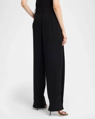 Giorgio Armani Pleated Silk Wide-Leg Cuffed Trousers | Thumbnail 7 Giorgio Armani Pleated Silk Wide-Leg Cuffed Trousers | Thumbnail 7