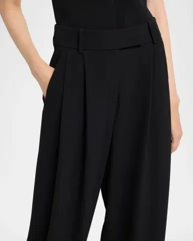 Giorgio Armani Pleated Silk Wide-Leg Cuffed Trousers | Thumbnail 9 Giorgio Armani Pleated Silk Wide-Leg Cuffed Trousers | Thumbnail 9