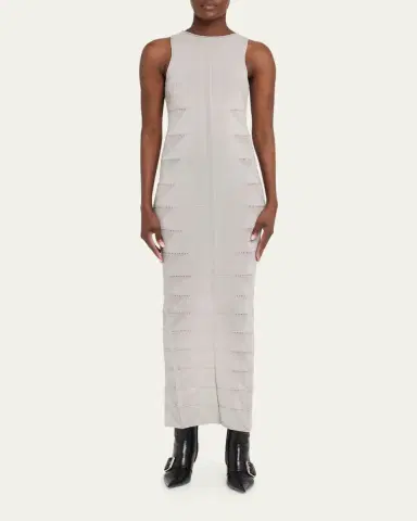 Rick Owens Geo Knit Sleeveless Maxi Dress | Thumbnail 2